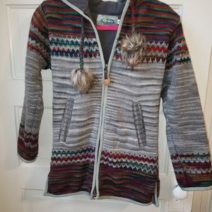 Laundromat stuff yoko knit coat boho Small s